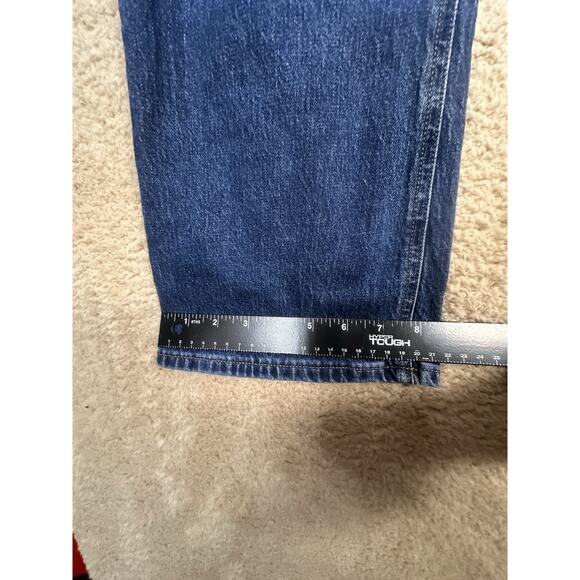 J Crew Mid Rise Flare Crop Jeans Dark Wash ButtonFly Women Sz 30 Preppy Wide Leg - Picture 10 of 13